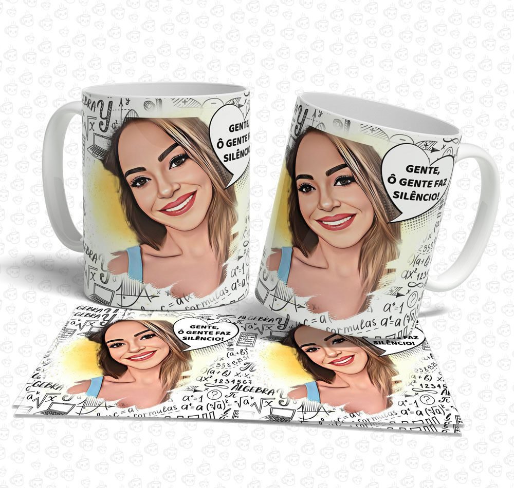 Caneca Caricatura Ô Gente Faz Silêncio!