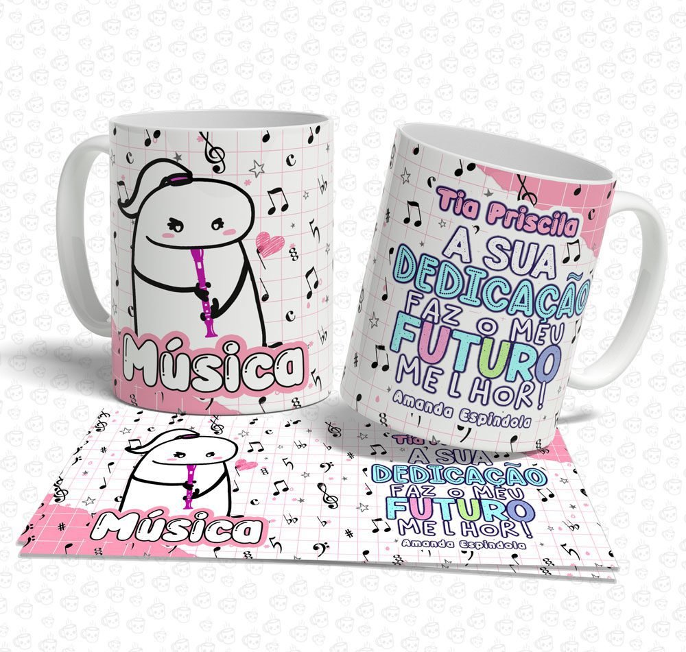 Caneca Flork A Sua Dedicação Faz... Música