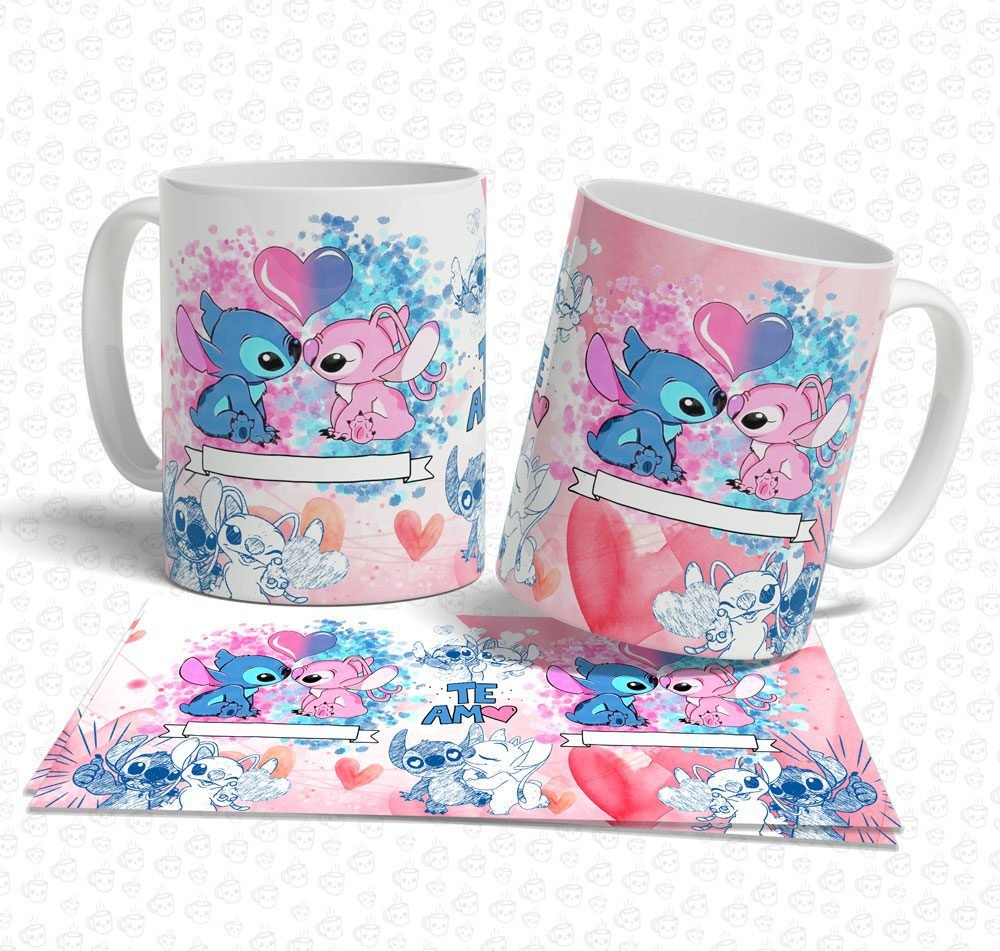 Caneca Lilo & Stitch Amor