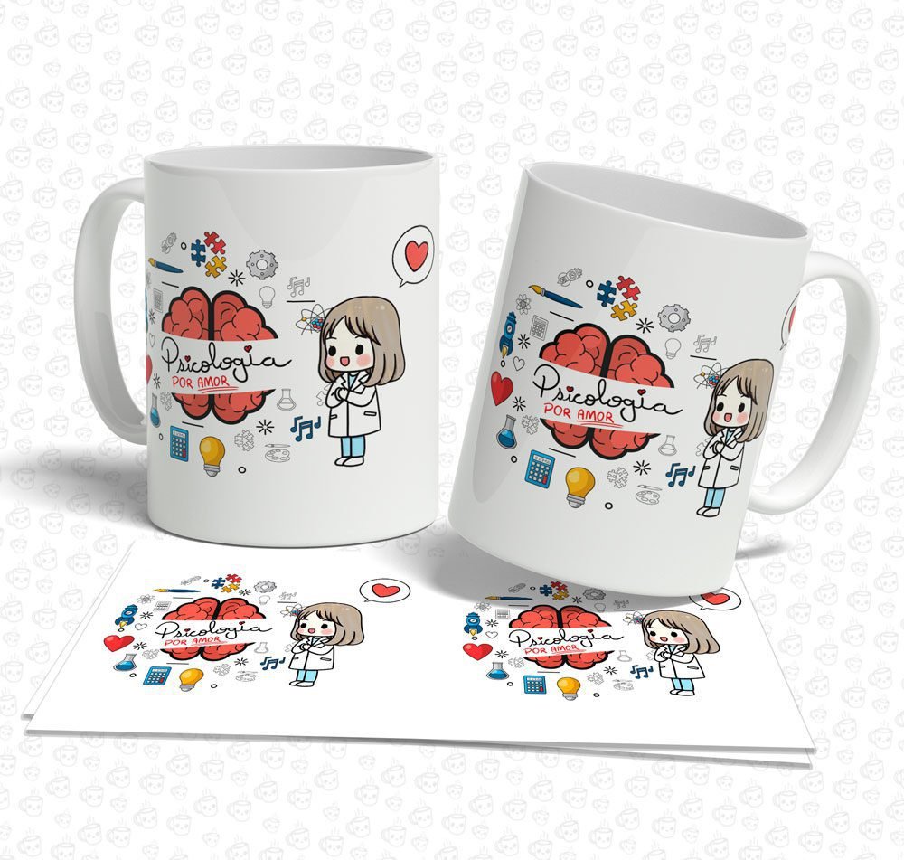 Caneca Psicologia por Amor