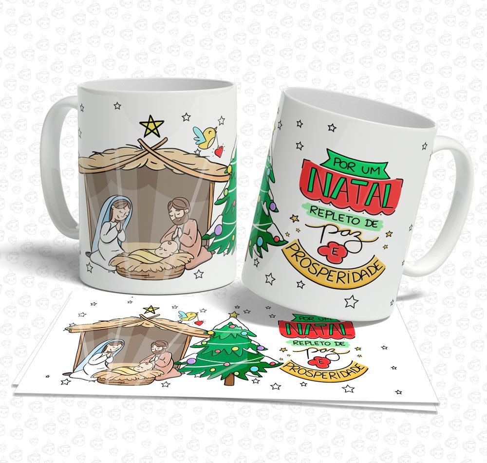 Caneca Por um Natal Repleto de Paz e Prosperidade