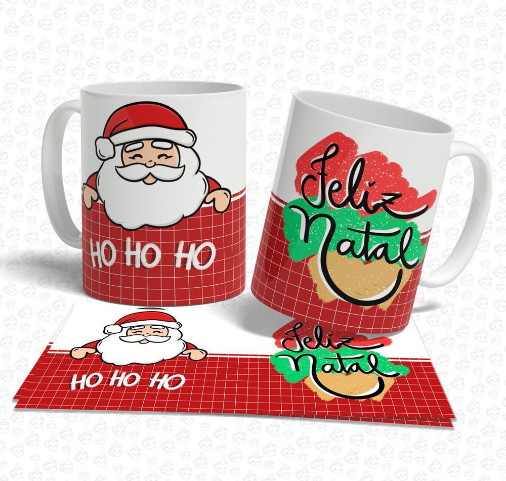 Caneca Feliz Natal Ho Ho Ho