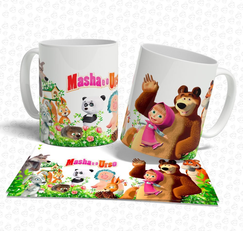 Caneca Marsha e o Urso