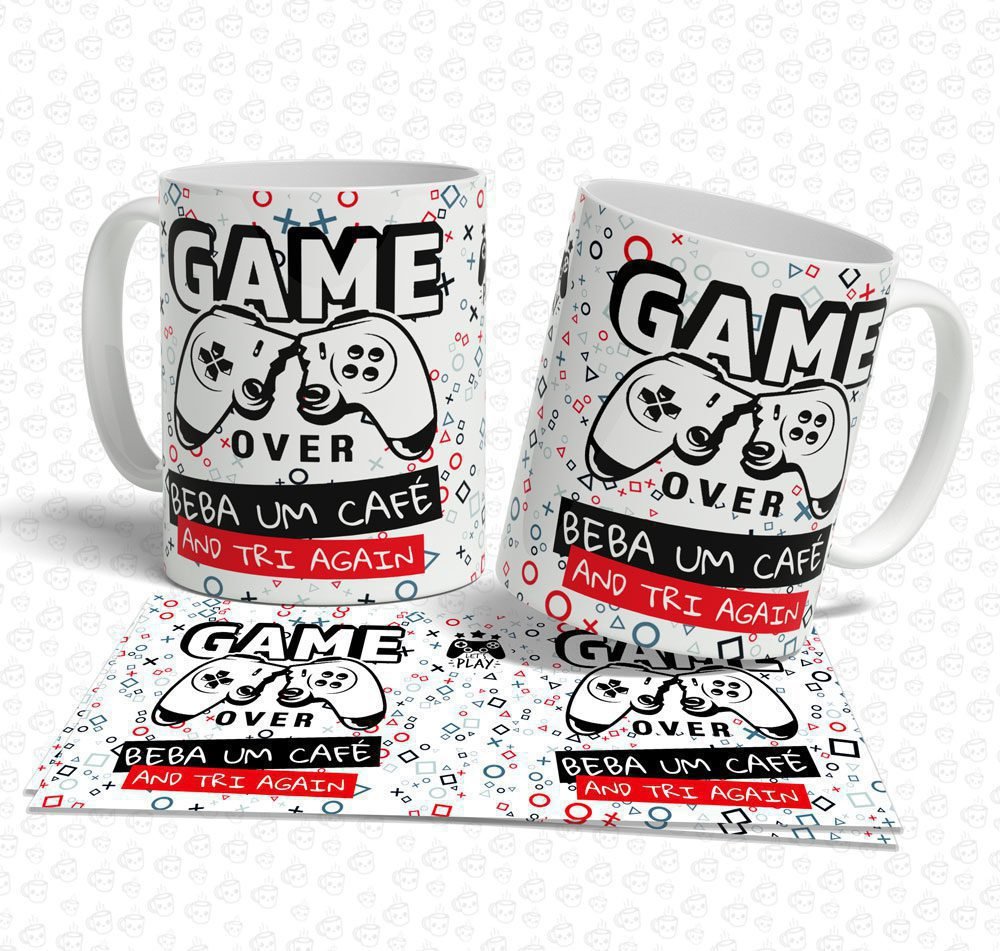 Caneca Game Over Beba um Café Antes que Acabe