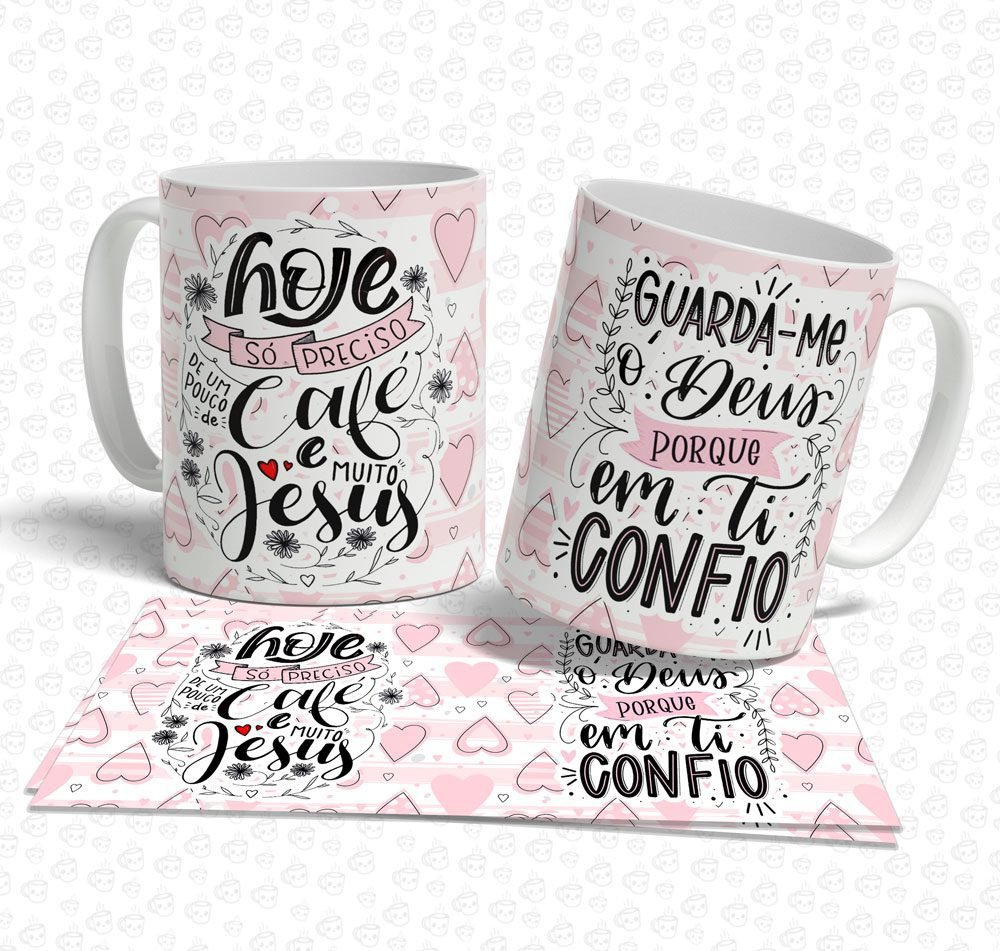 Caneca Hoje só Preciso de Café e Jesus