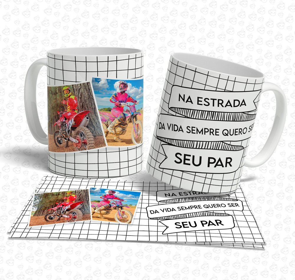 Caneca Na Estrada da Vida Sempre Quero ser Seu Par