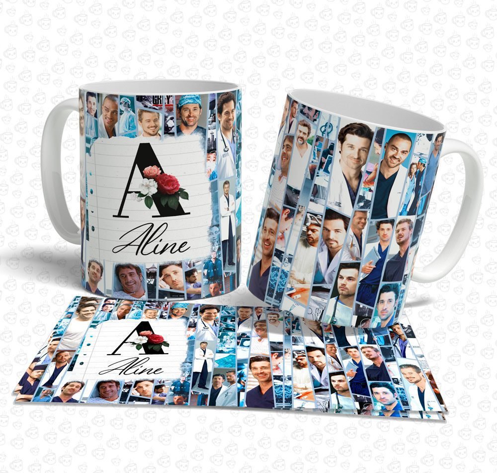 Caneca Greys Anatomy com Nome