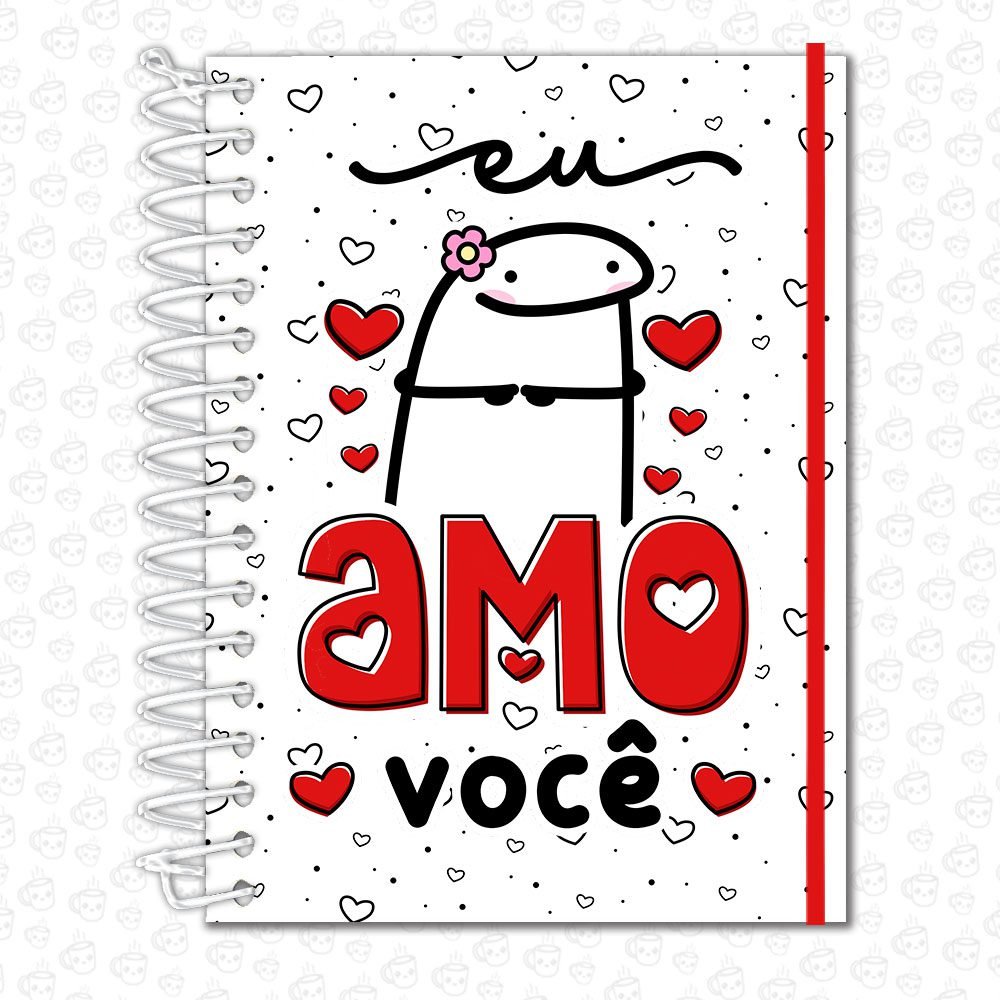 Caderno Espiral Flork Eu Amo Você