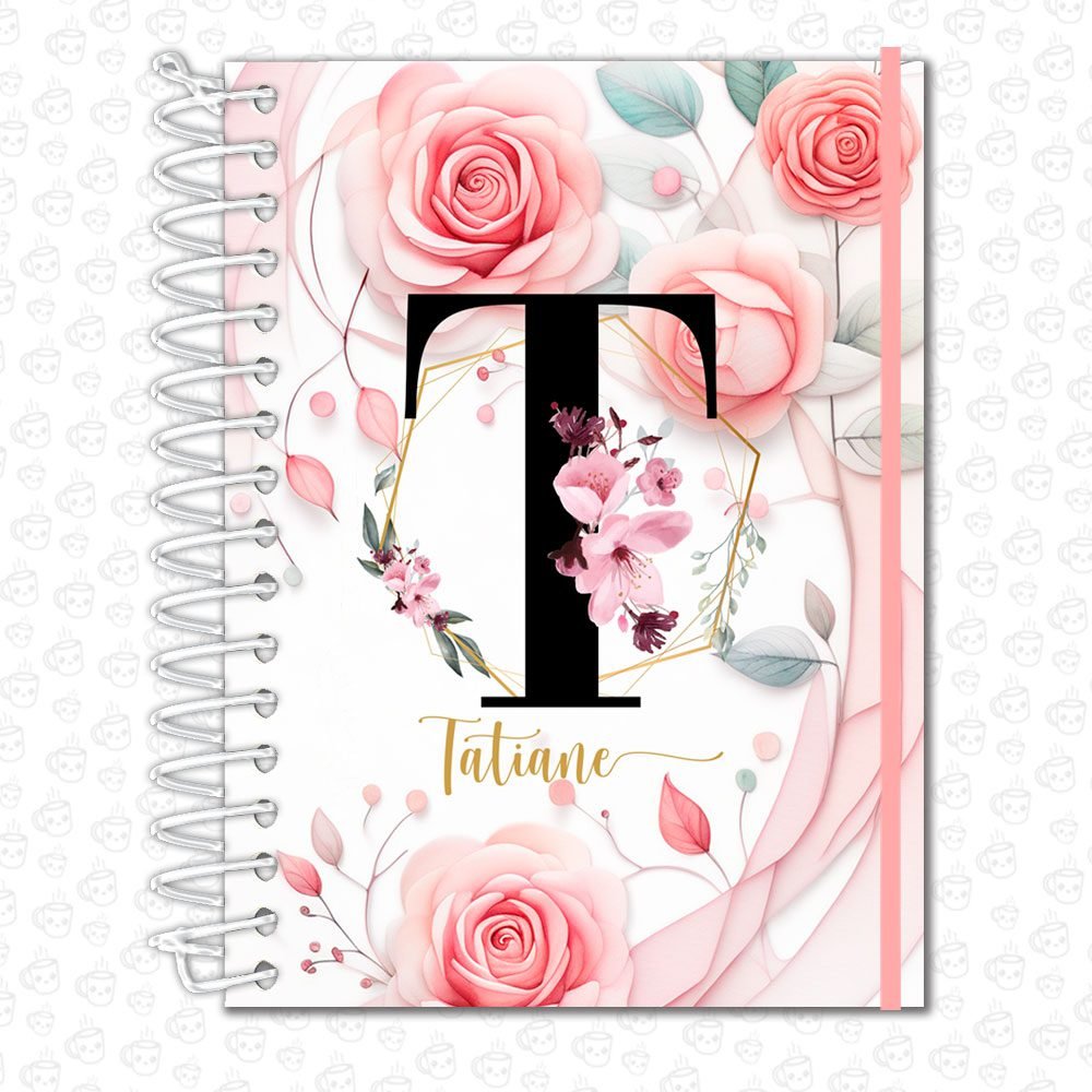 Caderno Espiral Floral