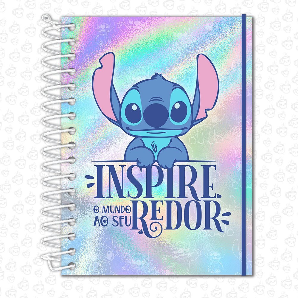 Caderno Espiral Lilo & Stitch Inspire o Mundo ao seu Redor