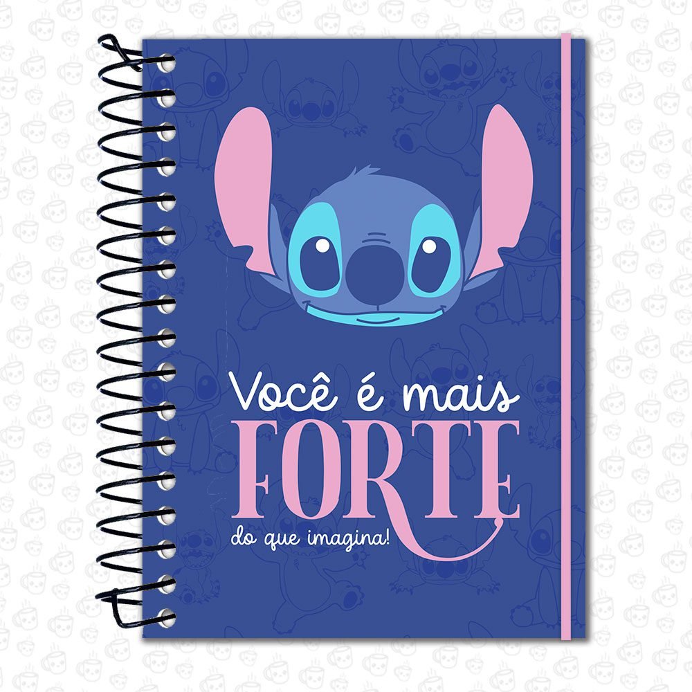 Caderno Espiral Lilo & Stitch Você é mais Forte do que Imagina!
