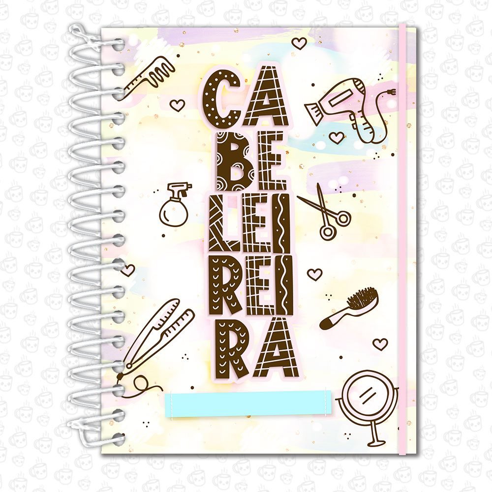 Caderno Espiral Profissões Cabeleireira