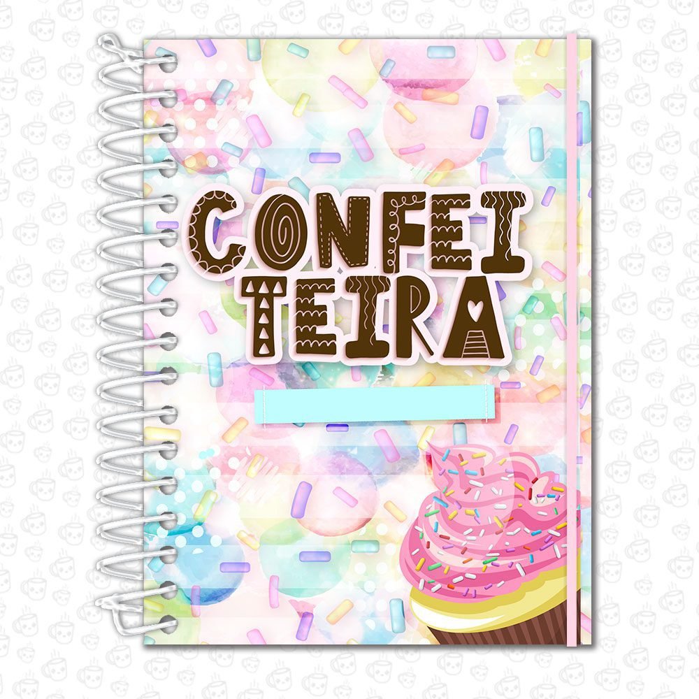 Caderno Espiral Profissões Confeiteira