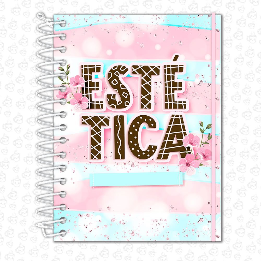 Caderno Espiral Profissões Estética