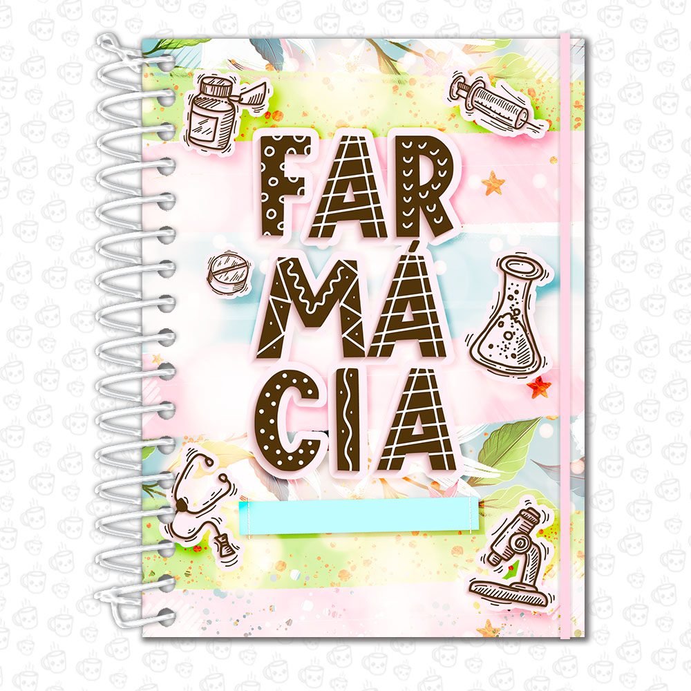 Caderno Espiral Profissões Farmácia