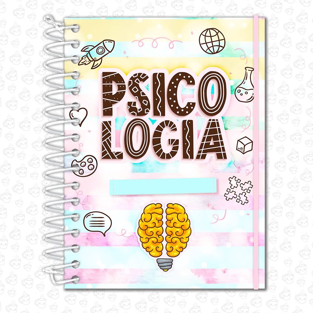 Caderno Espiral Profissões Psicologia
