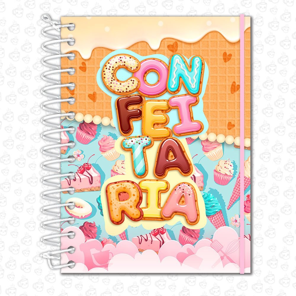 Caderno Espiral Profissões Confeitaria
