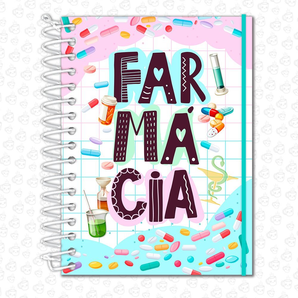 Caderno Espiral Profissões Farmácia