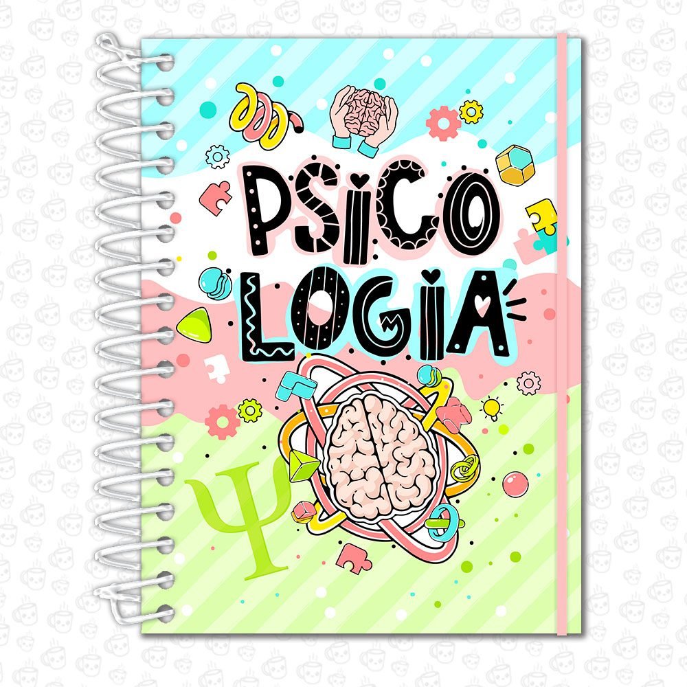 Caderno Espiral Profissões Psicologia