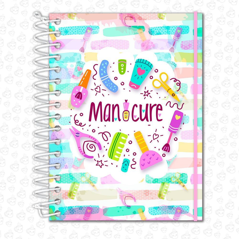 Caderno Espiral Profissões Manicure