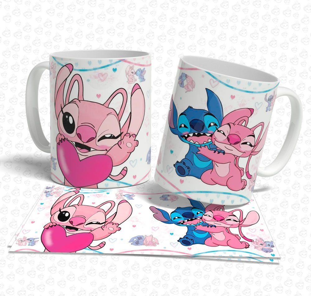 Caneca Lilo & Stitch Amor