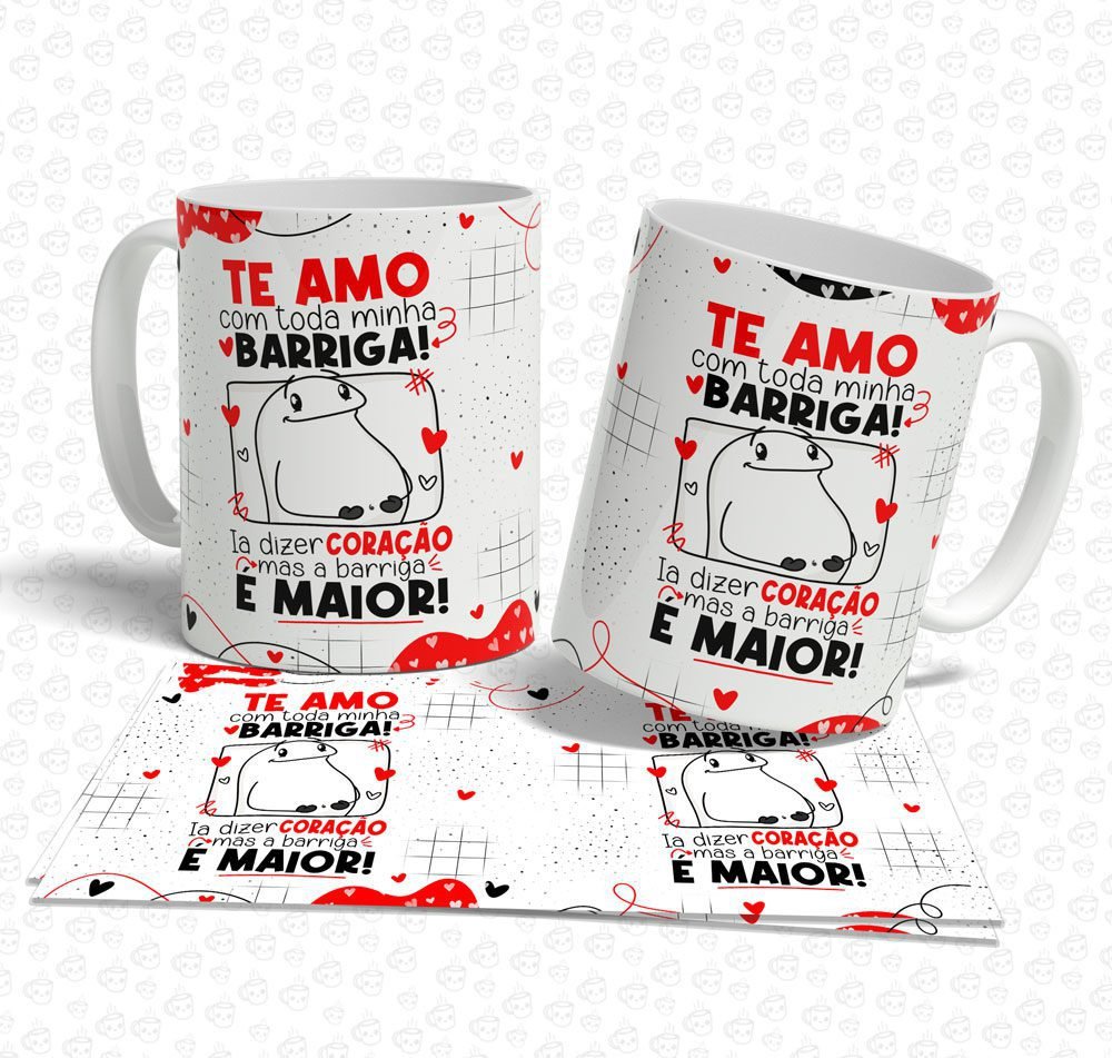 Caneca Flork Te Amo com toda minha Barriga!
