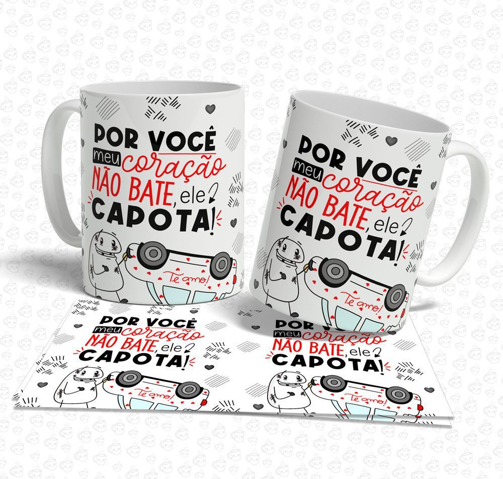 Caneca Flork Por Você meu Coração ...