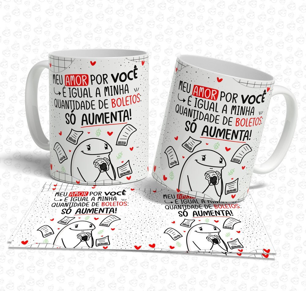 Caneca Flork Meu Amor por Você é igual ...