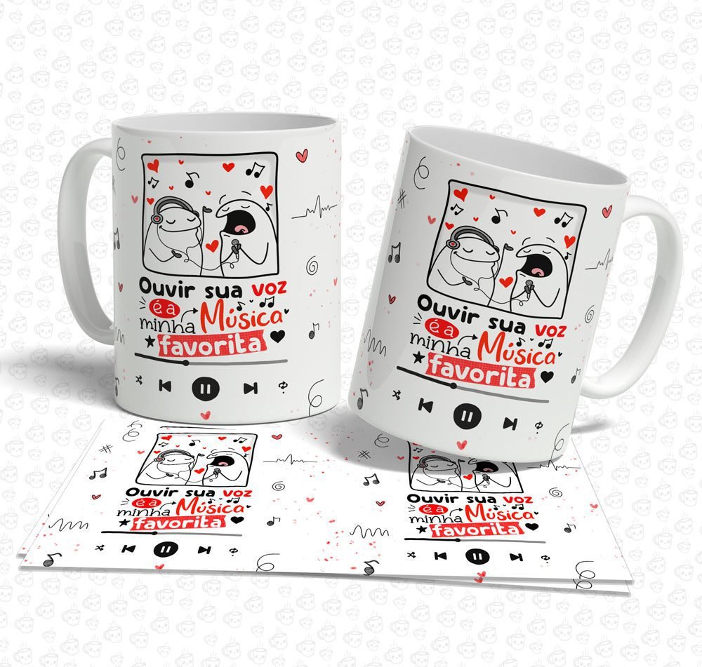 Caneca Flork Ouvir sua Voz é a minha Música Favorita!