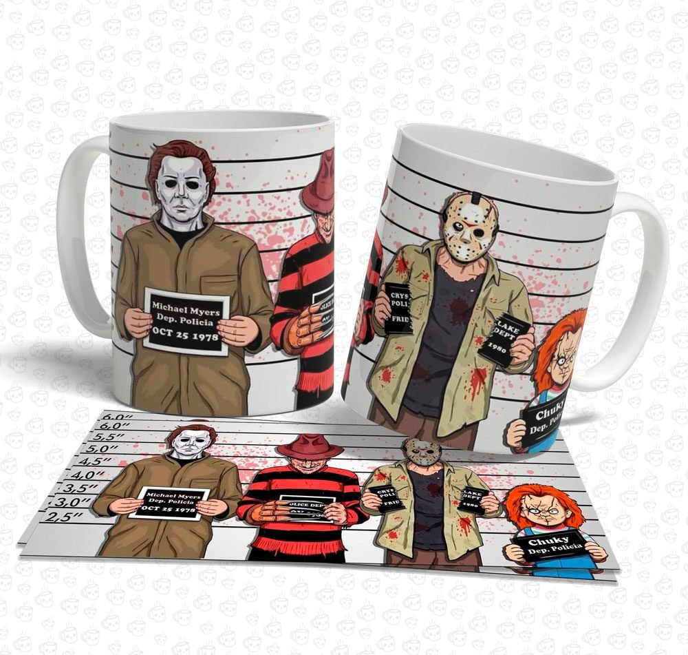 Caneca Procurados Filmes de Terror