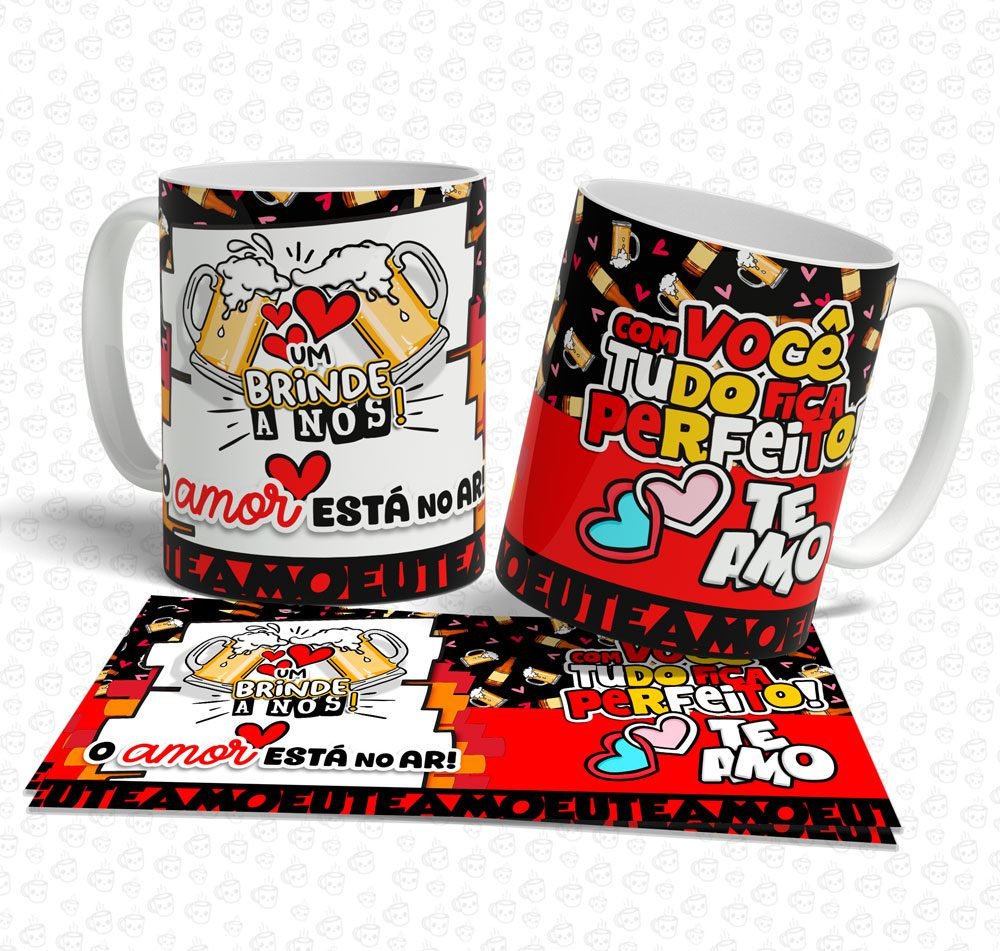 Caneca Um Brinde a Nós... O Amor está no Ar!