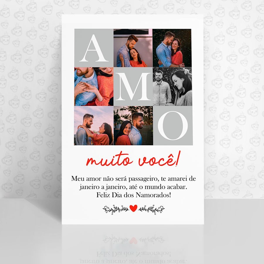 Placa Decorativa Amo Muito Você!