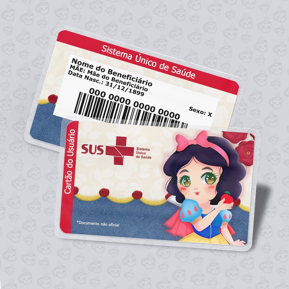 Cartão SUS Branca de Neve