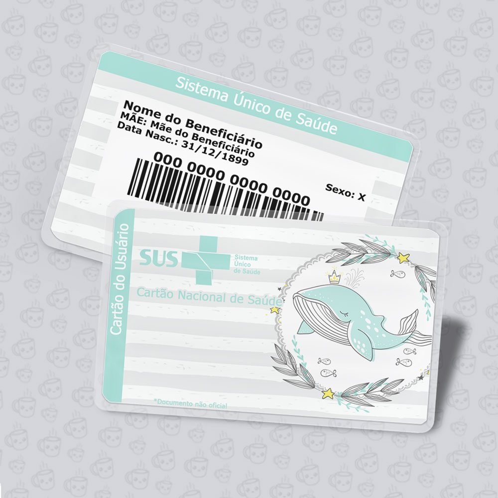 Cartão SUS Baleia Menino
