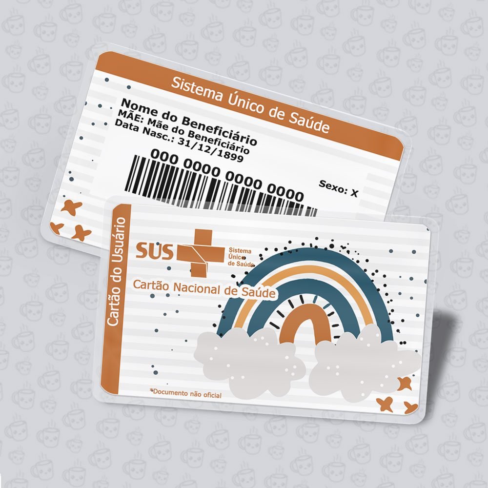 Cartão SUS Arco Íris Menino