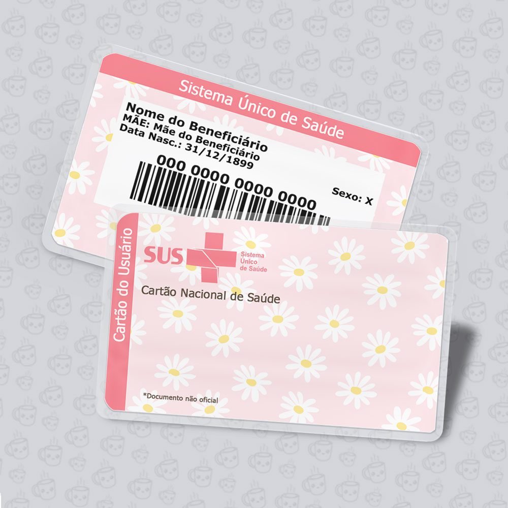 Cartão SUS Flores