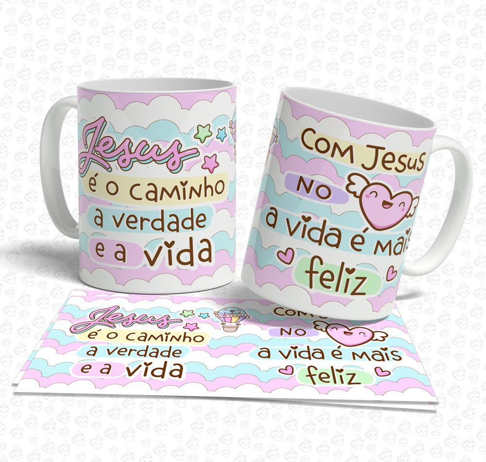 Caneca Jesus é o Caminho a Verdade e a Vida