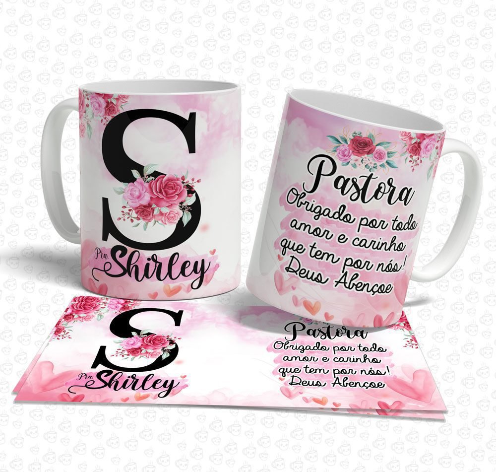 Caneca Floral Mensagem