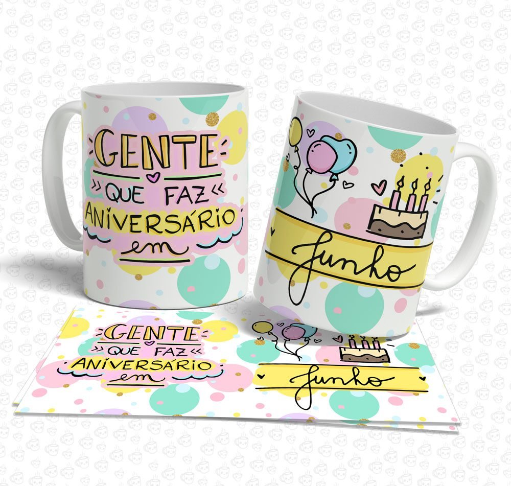 Caneca Gente que Faz Aniversário em..