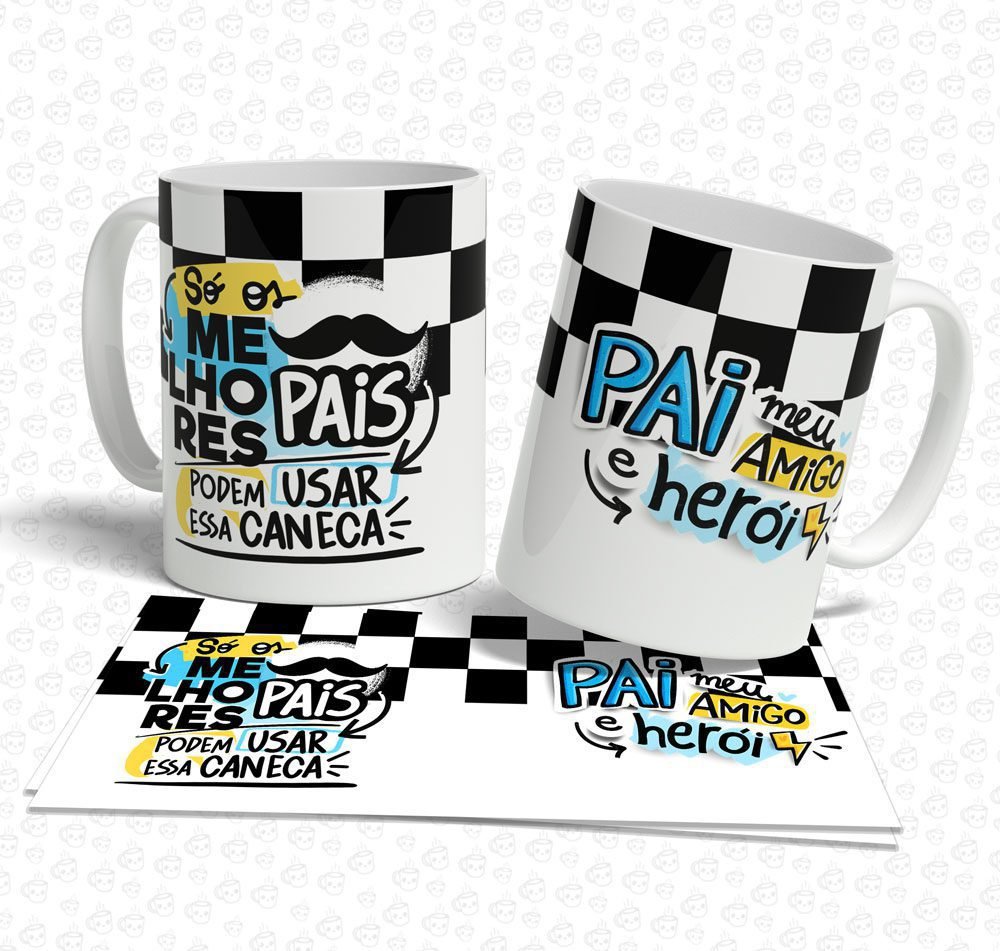 Caneca Pai Meu Amigo e Herói