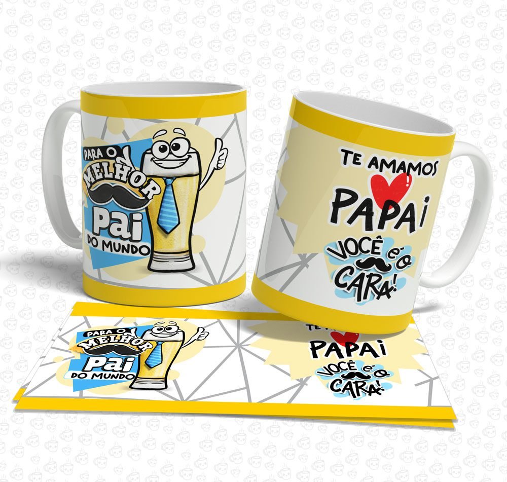 Caneca Te Amamos Papai Você é o Cara!