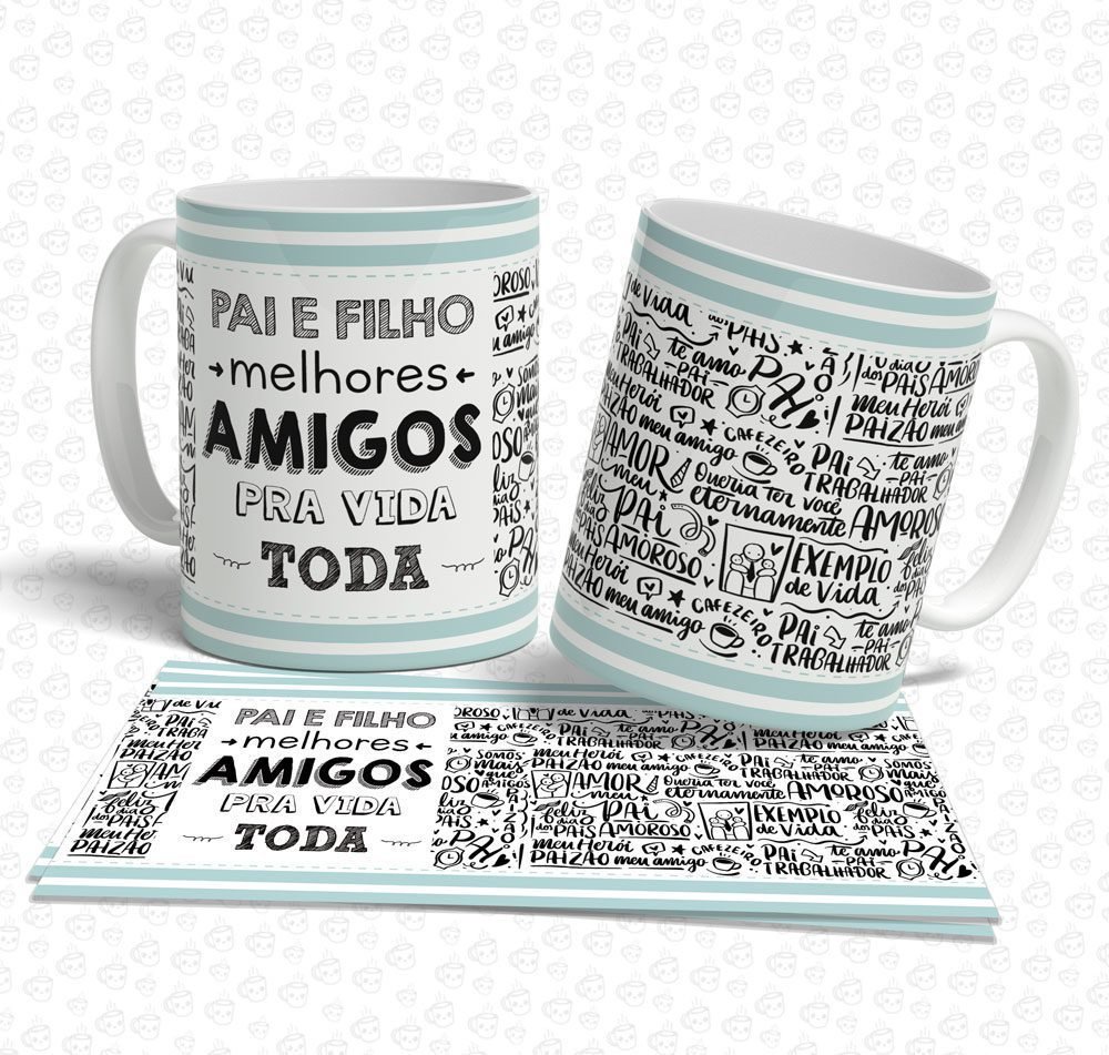 Caneca Pai e Filho Melhores Amigos pra Vida Toda
