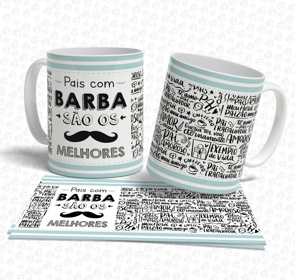 Caneca Pais com Barba são os Melhores