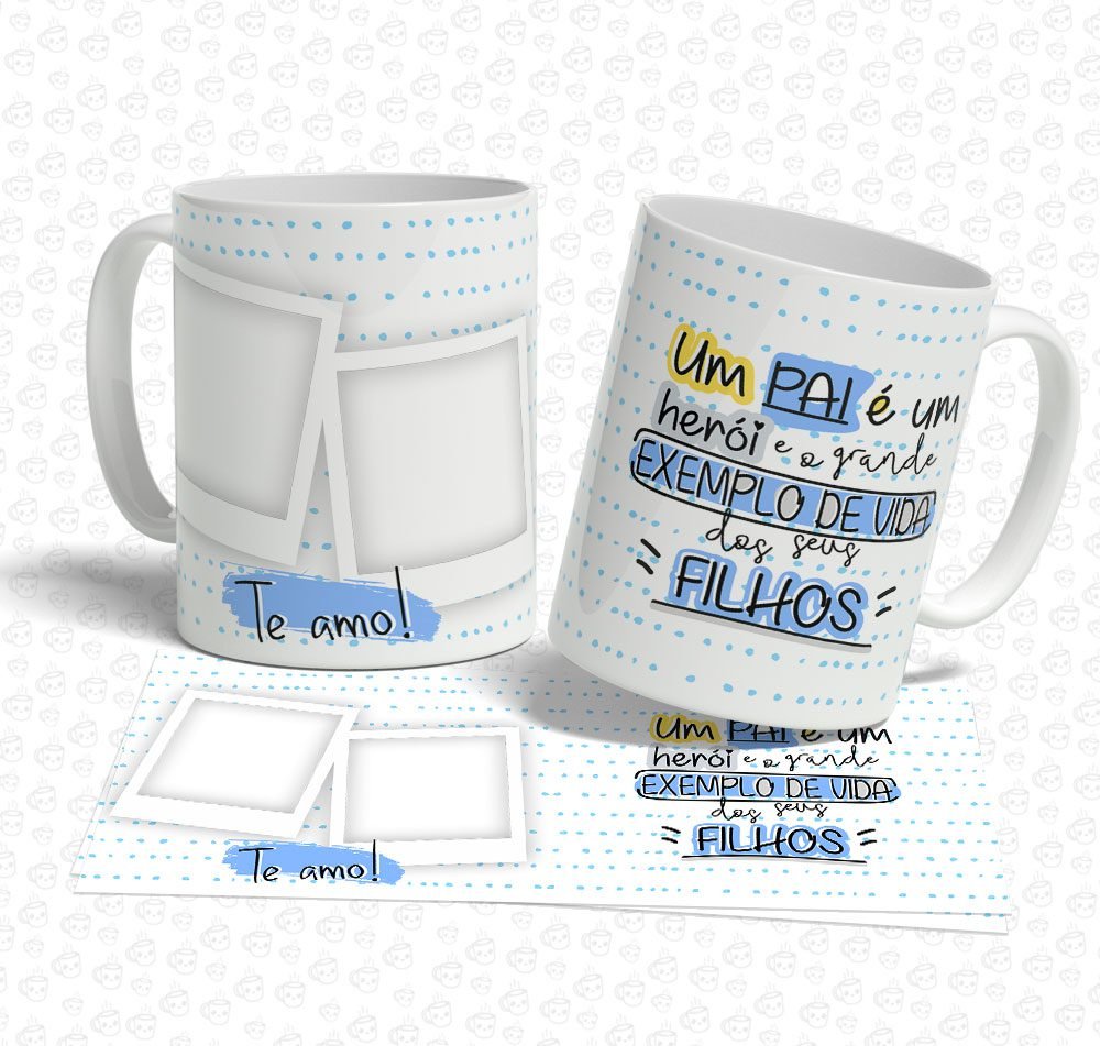 Caneca Um Pai é um Herói....