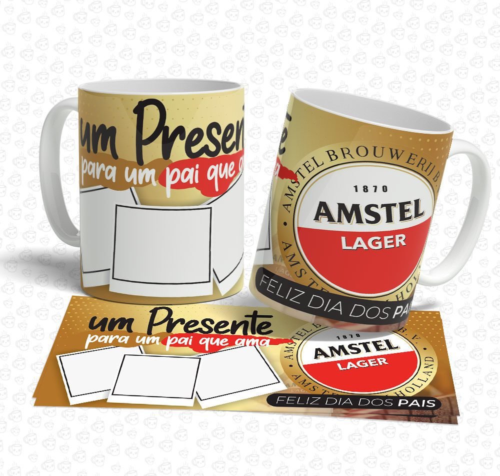 Caneca Um Presente para um Pai que ama Amstel