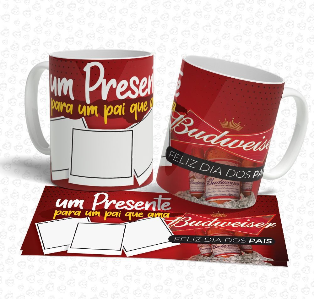Caneca Um Presente para um Pai que ama Budweiser
