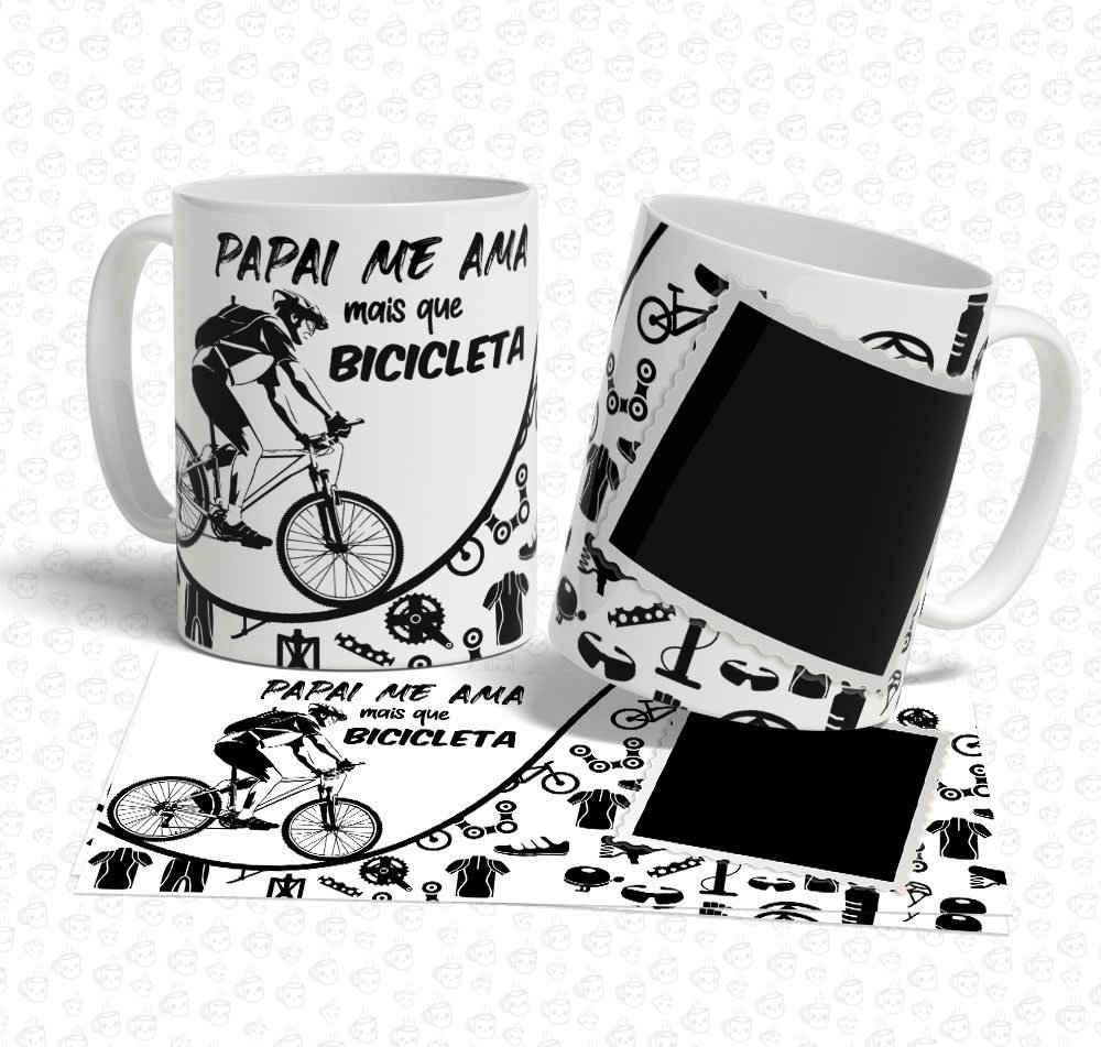Caneca Papai me Ama mais que Bicicleta