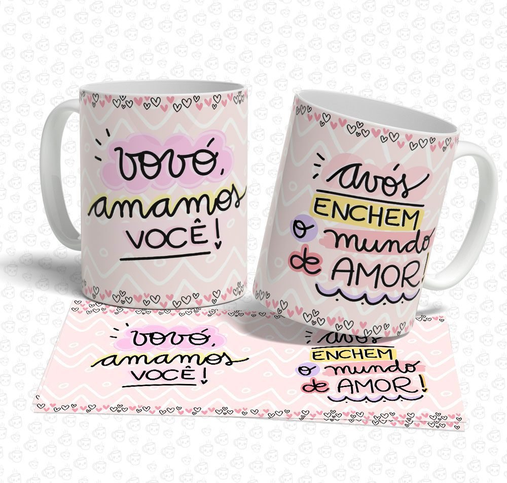Caneca Avós Enchem o Mundo de Amor!