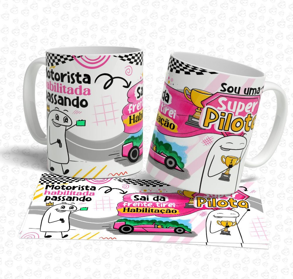 Caneca Flork Motorista Habilitada Passando