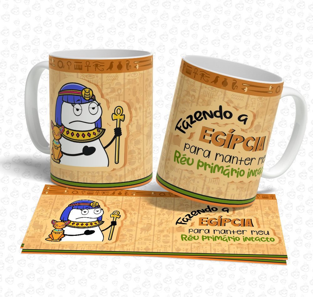 Caneca Flork Fazendo a Egípcia para Manter meu Réu Primário Intacto